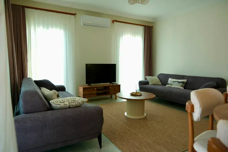 Villa Atlas'ın ferah salonu ve oturma alanı
